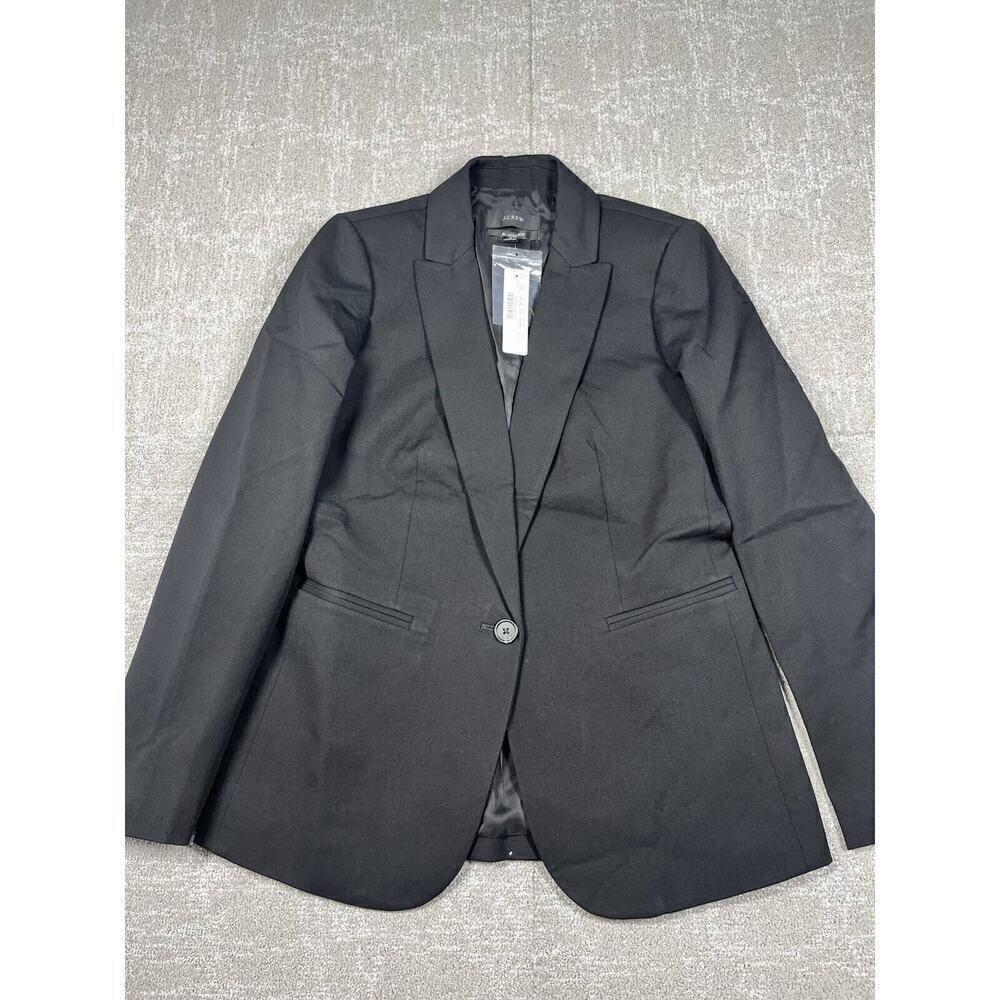 J. Crew Black Bi Stretch Casual Suit Coat Blazer Jacket Business Casual NWT 2